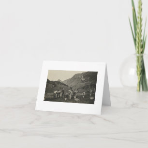 Antique Real Photo Norwegian Farmers Note Card