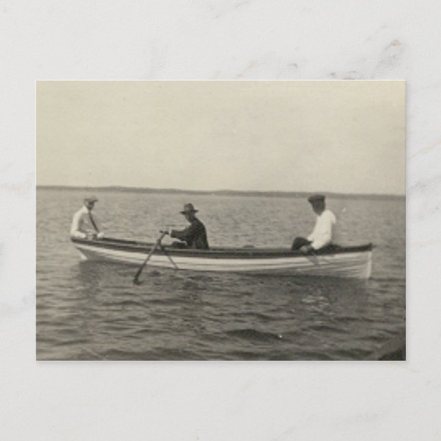 Antique Real Photo Vieux amis Bateau Carte postale (Devant)