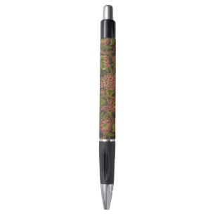 Antique Red Floral and Grapes Botanical Pattern Pen