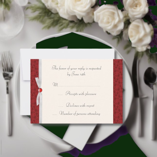 Antique Red Florentine RSVP (Creator Uploaded)