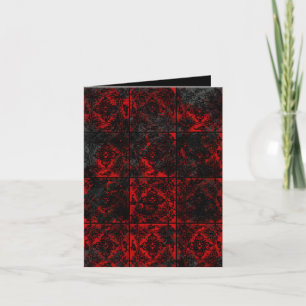 Antique Red Gothic wedding RSVP invite