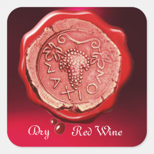 ANTIQUE RED GRAPE WINE  WAX SEAL