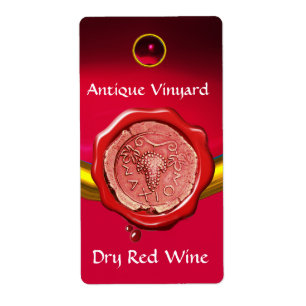 ANTIQUE RED GRAPE WINE WAX SEAL