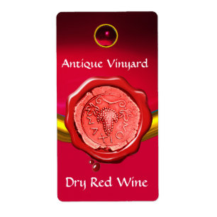 ANTIQUE RED GRAPE WINE WAX SEAL