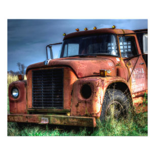 Antique Red International Pickup Truck Photo Print