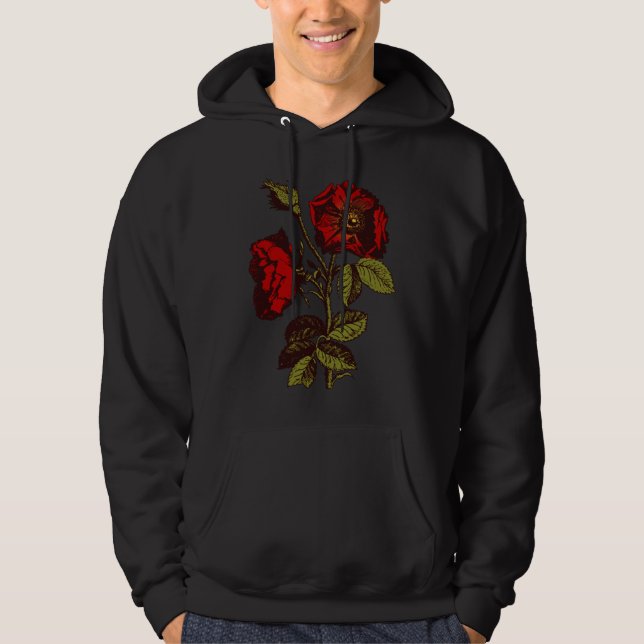 Antique Red Rose Hoodie (Front)