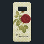 Antique Red Rose Parchment Polka Dots Case-Mate Samsung Galaxy S8 Case<br><div class="desc">This beautiful phone case shows a vintage red rose graphic on a distressed, parchment coloured background that has white - cream polka dots. It's an elegant design that will look pretty on your phone. Perfect for anyone who loves Victorian flowers. For a nice personalized touch, add your name or any...</div>