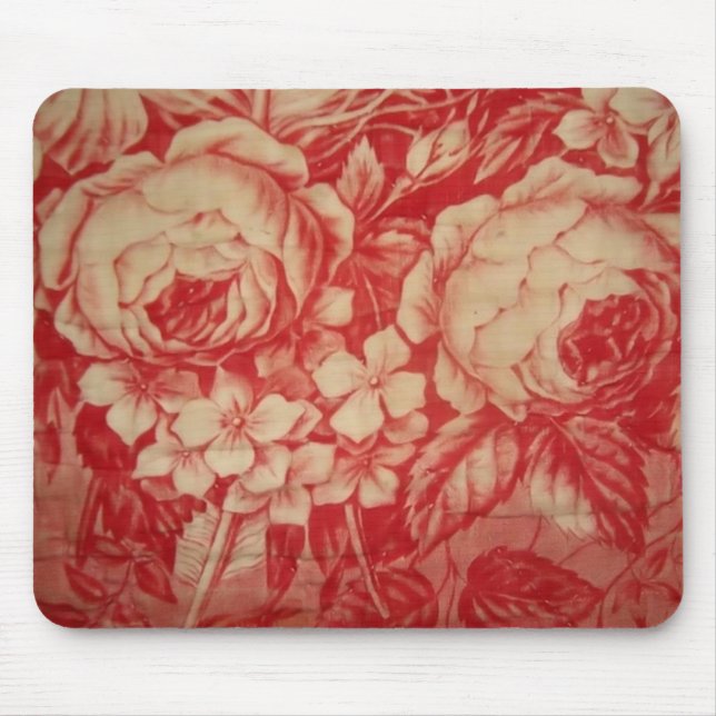Antique Red Toile Mouse Pad (Front)