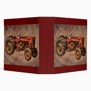 Antique Red Tractor Binder