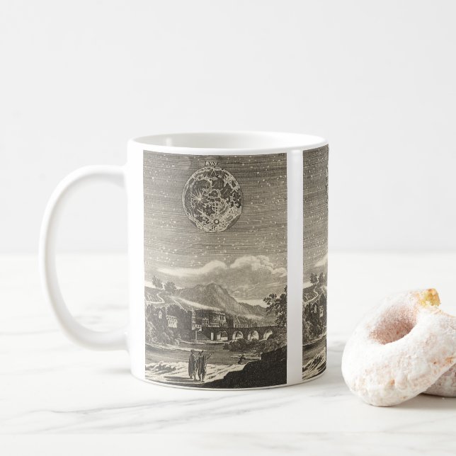 Antique Renaissance Era Moon by Allain Mallet Coffee Mug (With Donut)