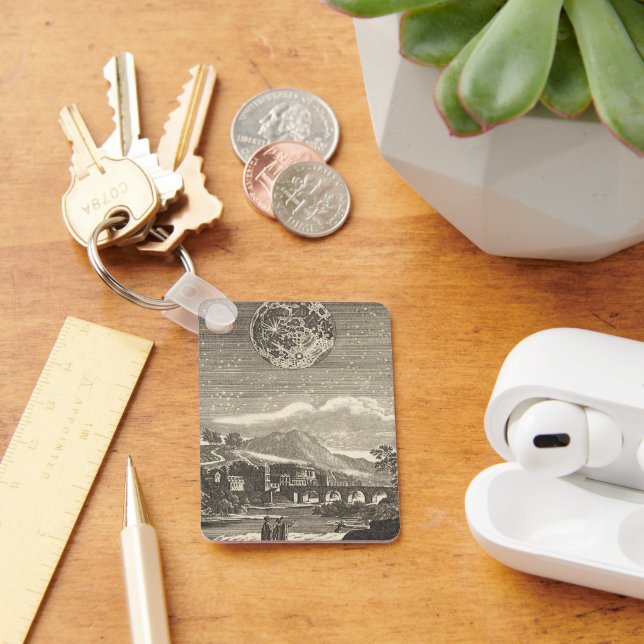 Antique Renaissance Era Moon by Allain Mallet Keychain (Desk)