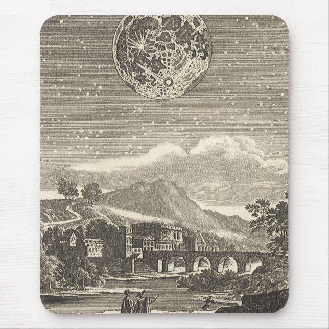 Antique Renaissance Era Moon by Allain Mallet Mouse Pad (Front)