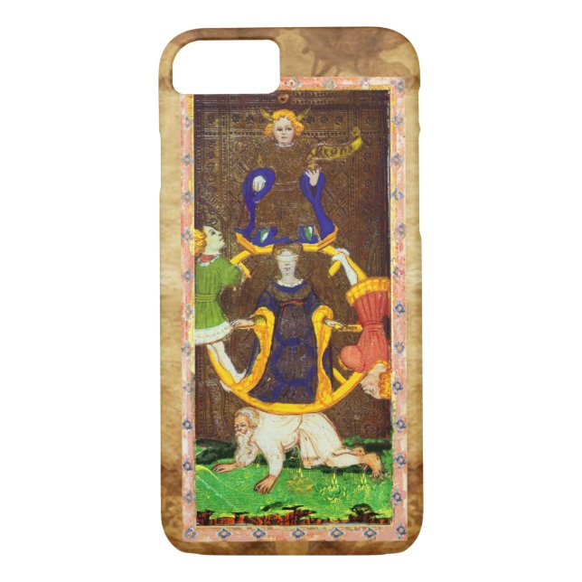 ANTIQUE RENAISSANCE TAROTS 10 / WHEEL OF FORTUNE Case-Mate iPhone CASE (Back)