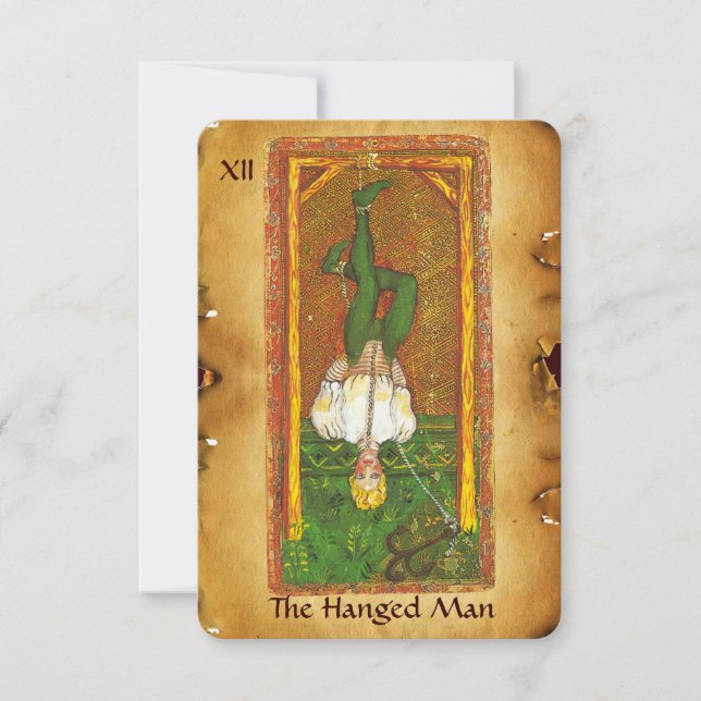 ANTIQUE RENAISSANCE TAROTS 12 / THE HANGED MAN ANNOUNCEMENT (Front)