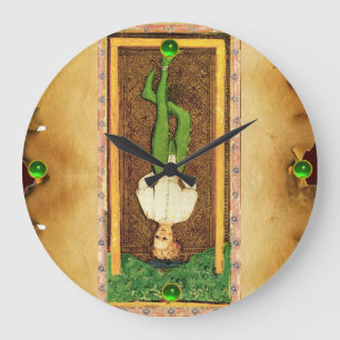 ANTIQUE RENAISSANCE TAROTS 12 /THE HANGED MAN LARGE CLOCK