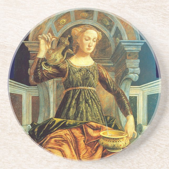 ANTIQUE RENAISSANCE TAROTS 14 / TEMPERANCE COASTER (Front)