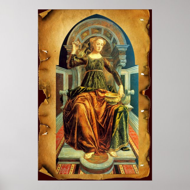ANTIQUE RENAISSANCE TAROTS  14 / TEMPERANCE POSTER (Front)