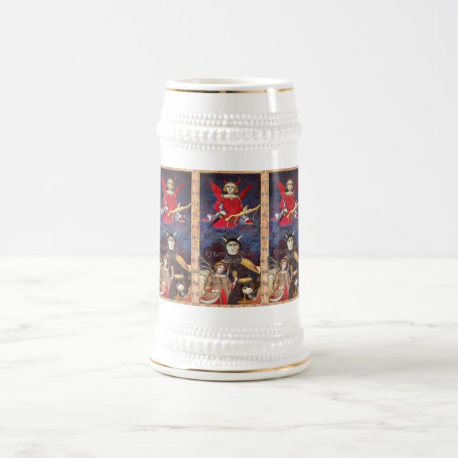ANTIQUE RENAISSANCE TAROTS 15 /THE DEVIL BEER STEIN (Center)