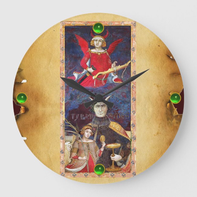 ANTIQUE RENAISSANCE TAROTS 15 /THE DEVIL LARGE CLOCK (Front)