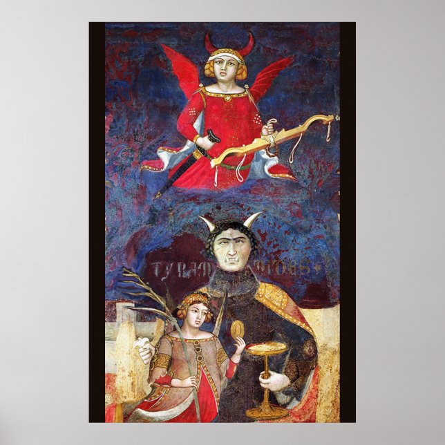 ANTIQUE RENAISSANCE TAROTS 15 / THE DEVIL POSTER (Front)