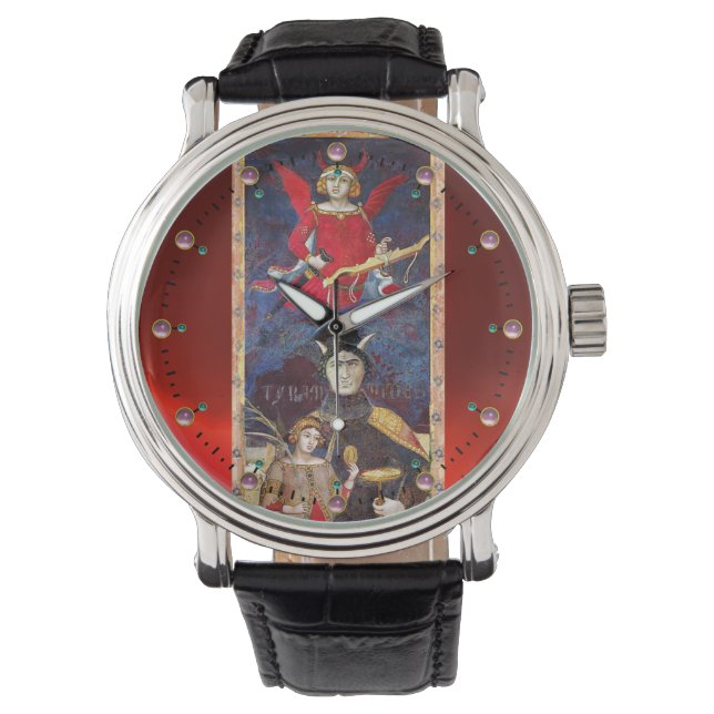 Antique Renaissance Tarots / 15 THE DEVIL Watch (Front)