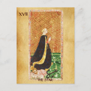 ANTIQUE RENAISSANCE TAROTS 17 / THE STAR (HOPE) POSTCARD