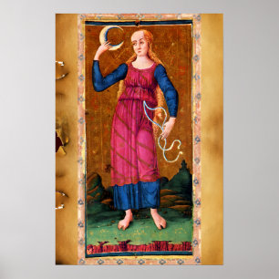 ANTIQUE RENAISSANCE TAROTS 18 / THE MOON POSTER