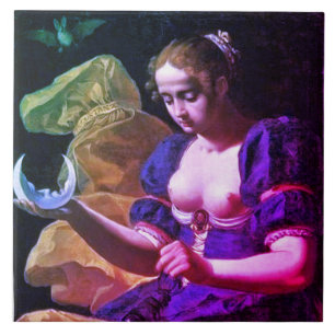 ANTIQUE RENAISSANCE TAROTS 18 /THE MOON TILE