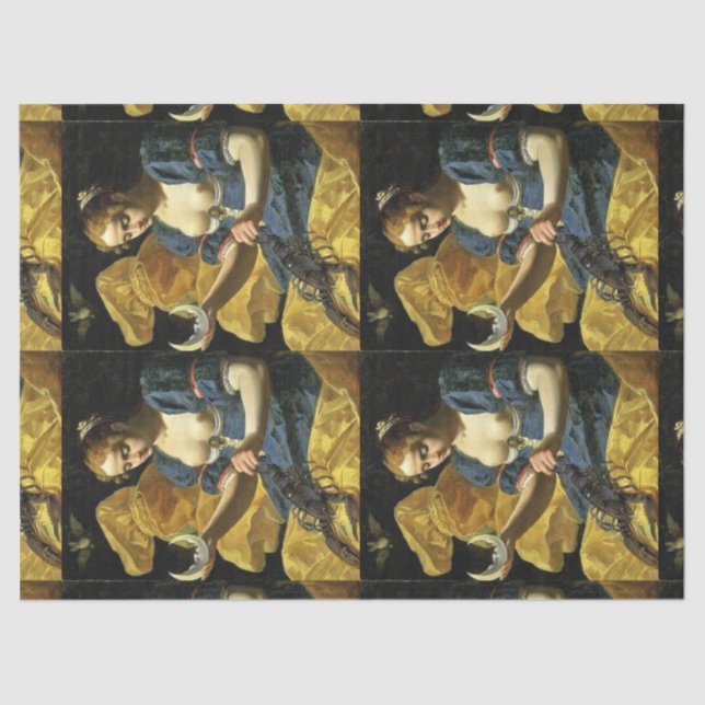 ANTIQUE RENAISSANCE TAROTS 18 /THE MOON TISSUE PAPER (Front)