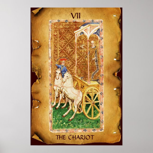 ANTIQUE RENAISSANCE TAROTS  7 / THE CHARIOT POSTER (Front)