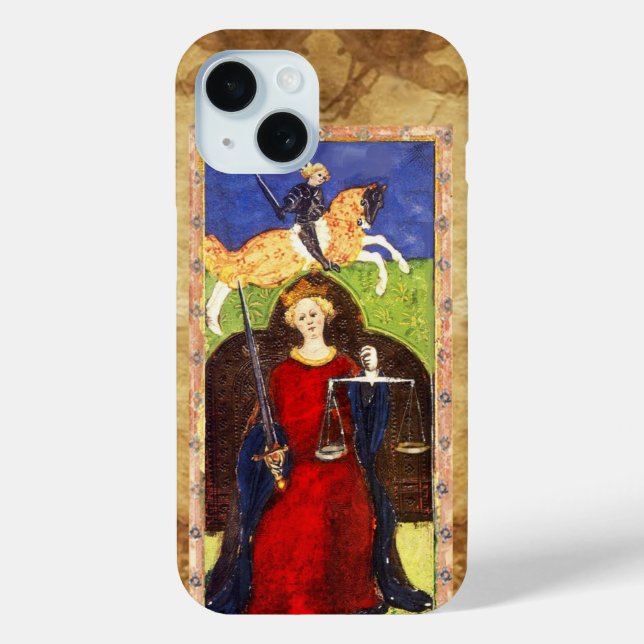 ANTIQUE RENAISSANCE TAROTS 8 / JUSTICE Case-Mate iPhone CASE (Back)