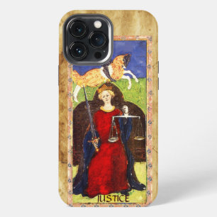 ANTIQUE RENAISSANCE TAROTS 8 / JUSTICE iPhone 13 PRO MAX CASE