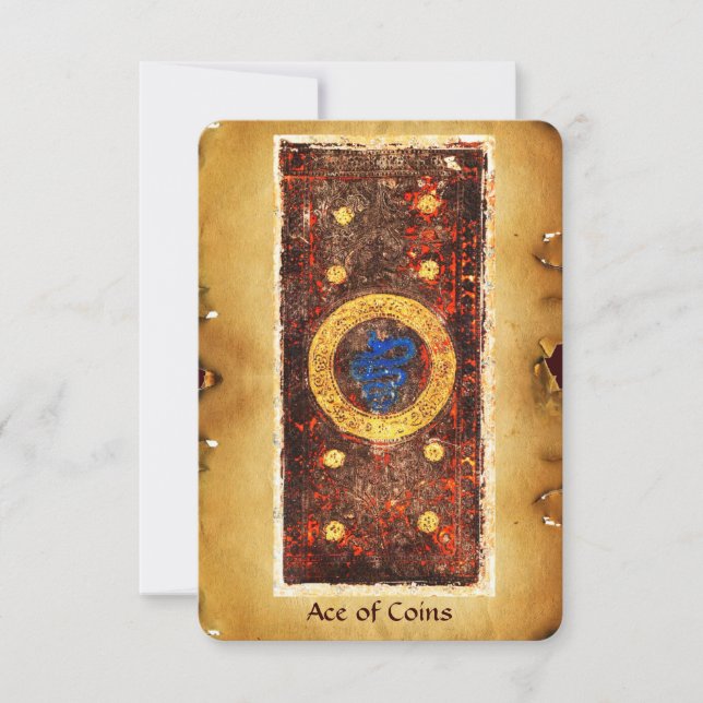 ANTIQUE RENAISSANCE TAROTS  / ACE OF COINS (Front)