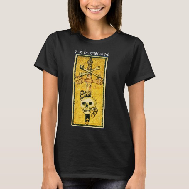 ANTIQUE RENAISSANCE TAROTS /ACE OF SWORDS T-Shirt (Front)