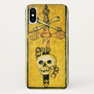 ANTIQUE RENAISSANCE TAROTS,ACE OF SWORDS Yellow Case-Mate iPhone Case