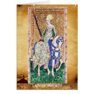 ANTIQUE RENAISSANCE TAROTS / LADY OF SWORDS