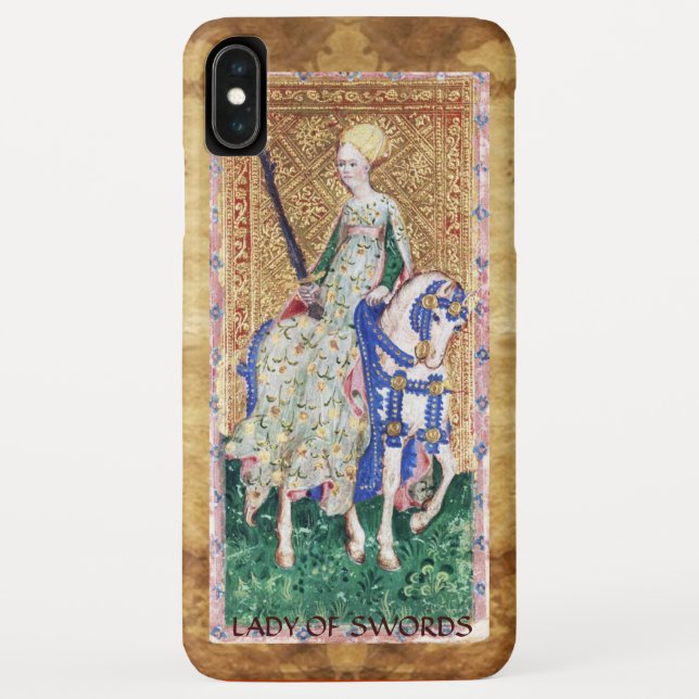 ANTIQUE RENAISSANCE TAROTS  / LADY OF SWORDS Case-Mate iPhone CASE (Back)