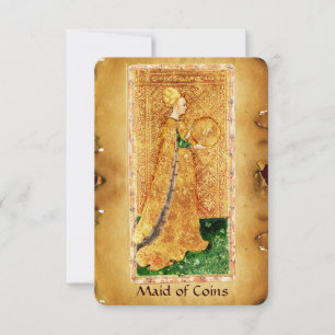 ANTIQUE RENAISSANCE TAROTS / MAID OF COINS