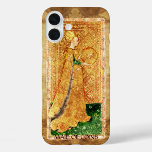 ANTIQUE RENAISSANCE TAROTS / MAID OF COINS iPhone 16 PLUS CASE