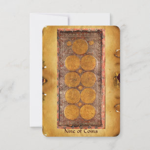 ANTIQUE RENAISSANCE TAROTS  / NINE OF COINS