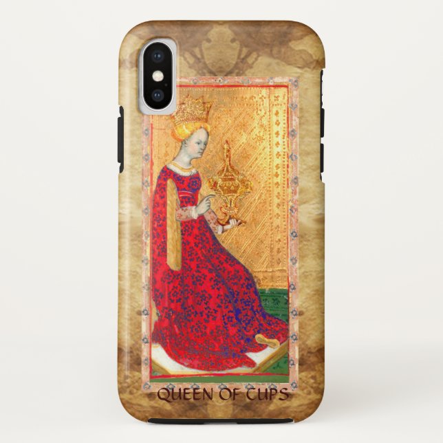 ANTIQUE RENAISSANCE TAROTS  / QUEEN OF CUPS Case-Mate iPhone CASE (Back)