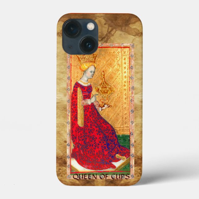ANTIQUE RENAISSANCE TAROTS  / QUEEN OF CUPS Case-Mate iPhone CASE (Back)