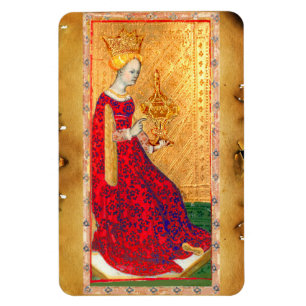 ANTIQUE RENAISSANCE TAROTS / QUEEN OF CUPS MAGNET