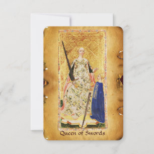 ANTIQUE RENAISSANCE TAROTS / QUEEN OF SWORDS