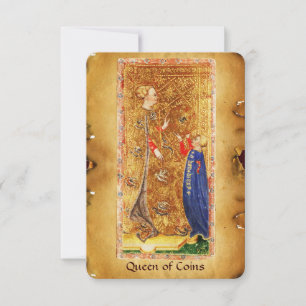 ANTIQUE RENAISSANCE TAROTS  / QUEEN OF THE COINS