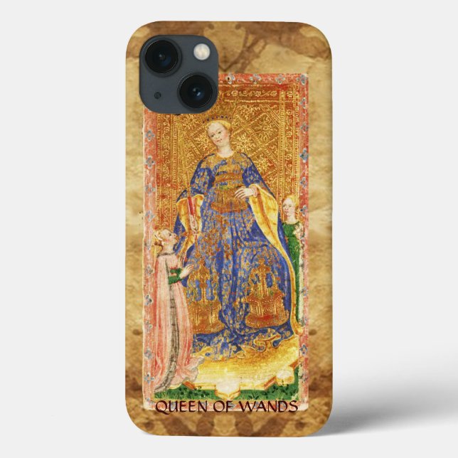 ANTIQUE RENAISSANCE TAROTS  / QUEEN OF WANDS Case-Mate iPhone CASE (Back)