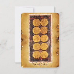 ANTIQUE RENAISSANCE TAROTS / TEN OF COINS