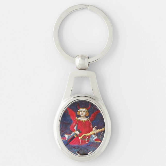 ANTIQUE RENAISSANCE TAROTS,THE DEVIL  Pride Detail Keychain (Front)