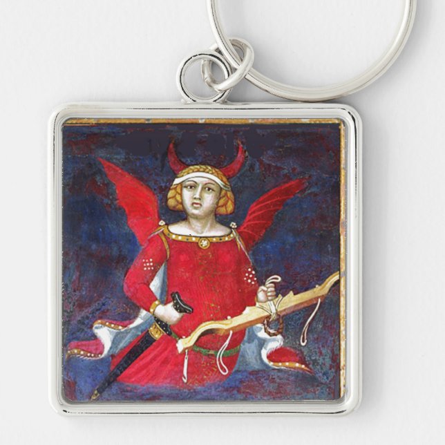 ANTIQUE RENAISSANCE TAROTS ,THE DEVIL,Pride Detail Keychain (Front)