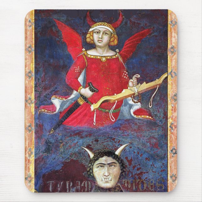 ANTIQUE RENAISSANCE TAROTS /THE DEVIL Pride Detail Mouse Pad (Front)